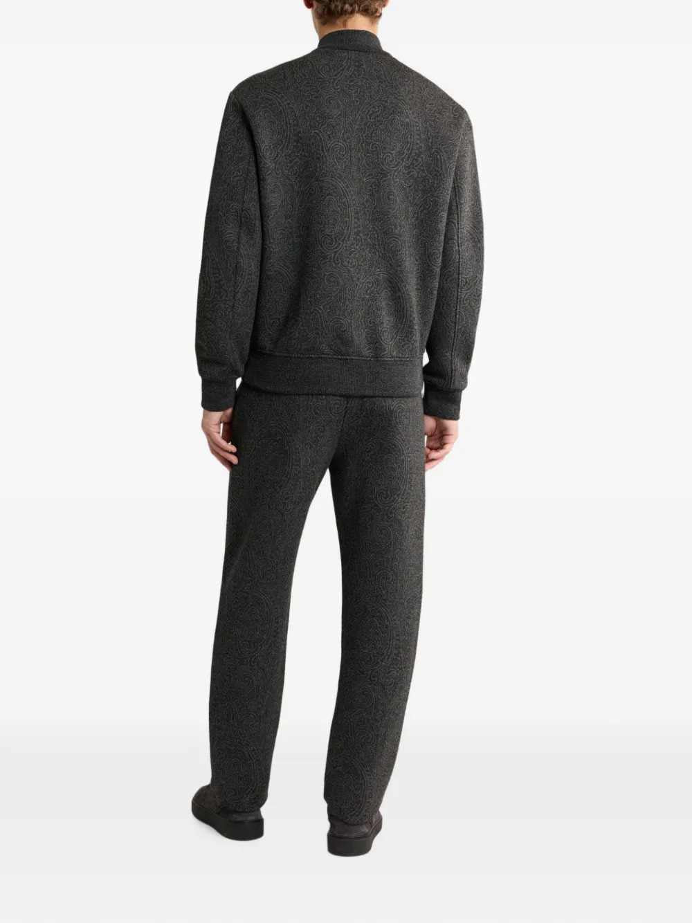 Etro Men Jacquard Bomber Jacket With Arnica Motif