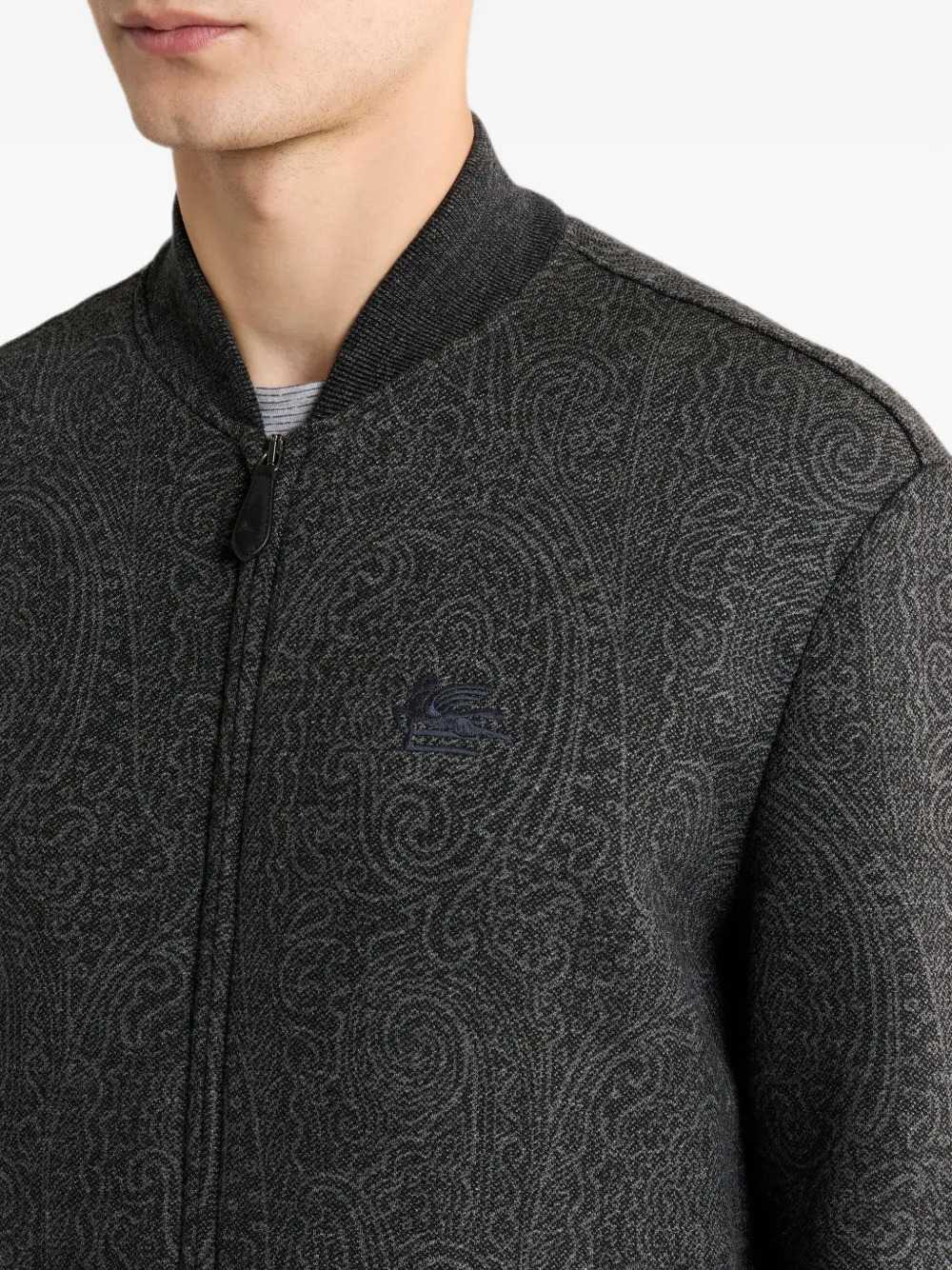 Etro Men Jacquard Bomber Jacket With Arnica Motif