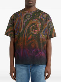 ETRO Etro Men Cotton Jersey T-Shirt With A Shaded Paisley Pattern