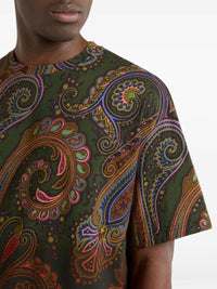 ETRO Etro Men Cotton Jersey T-Shirt With A Shaded Paisley Pattern