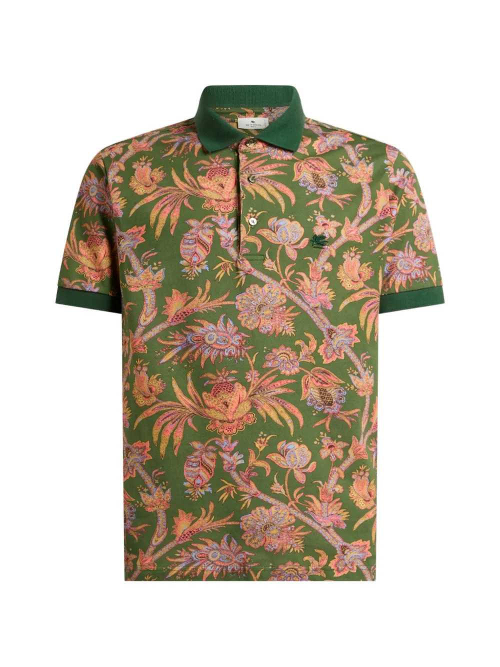 ETRO Etro Men Cotton Piqué Polo Shirt With Paisley Floral Motif
