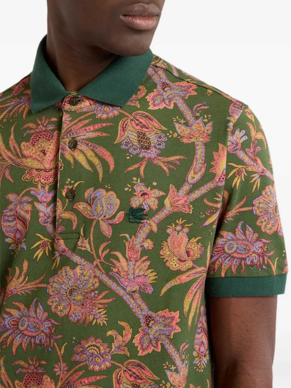 ETRO Etro Men Cotton Piqué Polo Shirt With Paisley Floral Motif