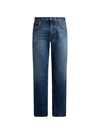 ETRO Etro Men Cotton Denim Jeans With Contrast Details And A Straight-Leg Cut