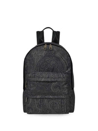 Etro Men Nylon Backpack With Arnica Pattern
