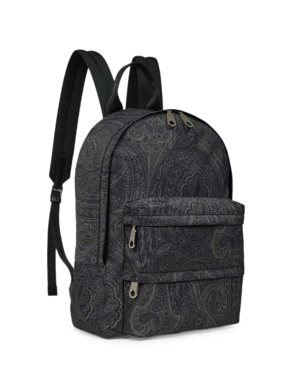 Etro Men Nylon Backpack With Arnica Pattern