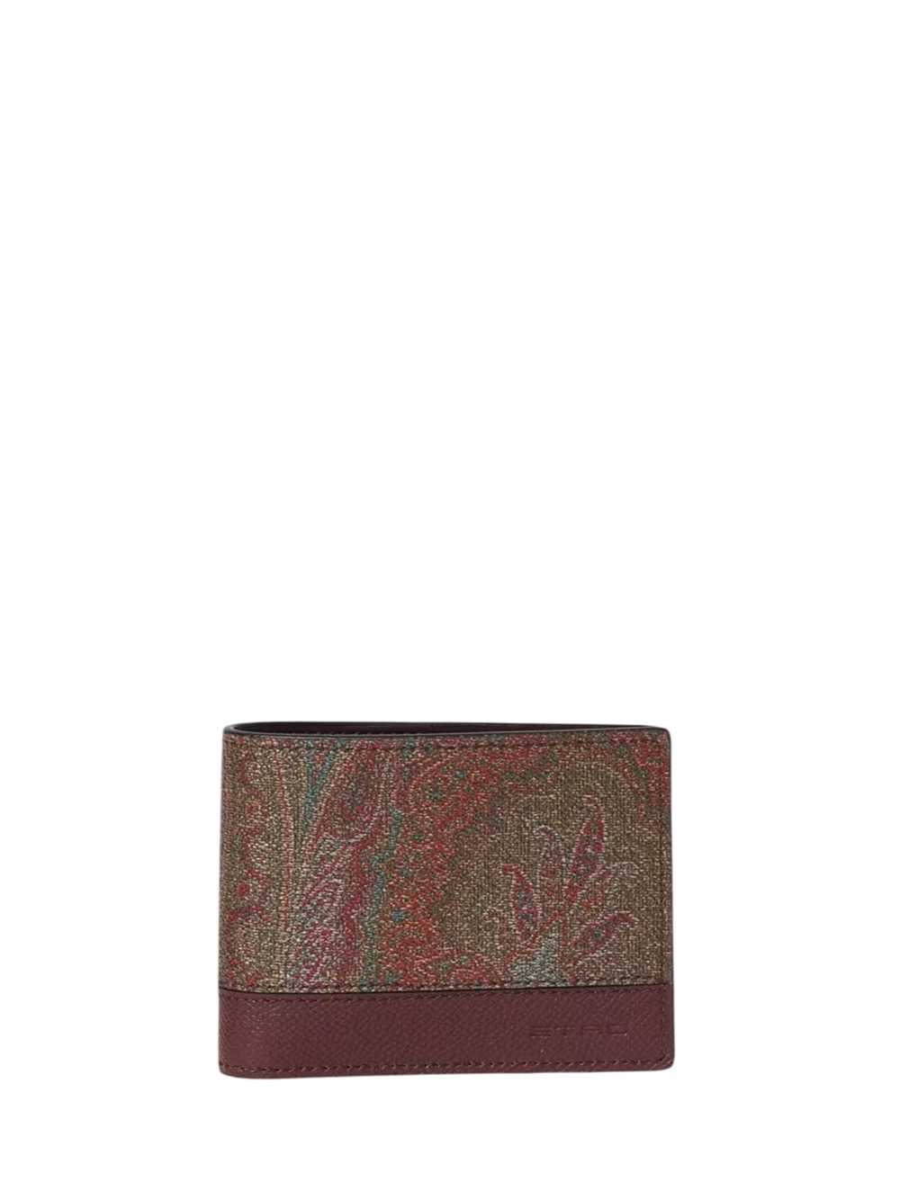 Etro Men Arnica Bi-Fold Wallet With Leather Insert