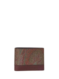 Etro Men Arnica Bi-Fold Wallet With Leather Insert