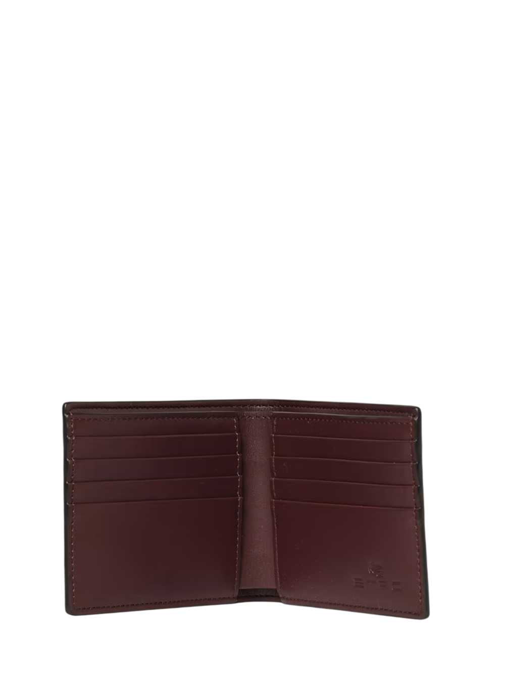 Etro Men Arnica Bi-Fold Wallet With Leather Insert