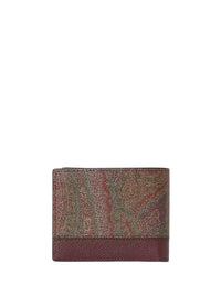 Etro Men Arnica Bi-Fold Wallet With Leather Insert