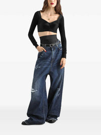 DOLCE & GABBANA Dolce & Gabbana Women Distressed-Effect Denim Trousers