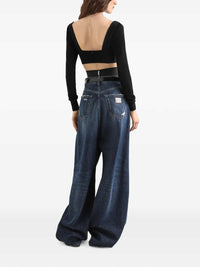 DOLCE & GABBANA Dolce & Gabbana Women Distressed-Effect Denim Trousers