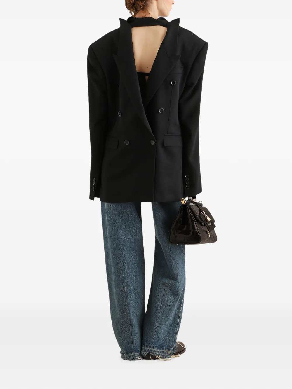 DOLCE & GABBANA Dolce & Gabbana Women Double-Breasted Wool Gabardine Jacket