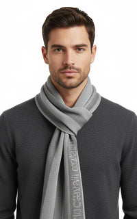 Roberto Cavalli light grey Wool Scarf