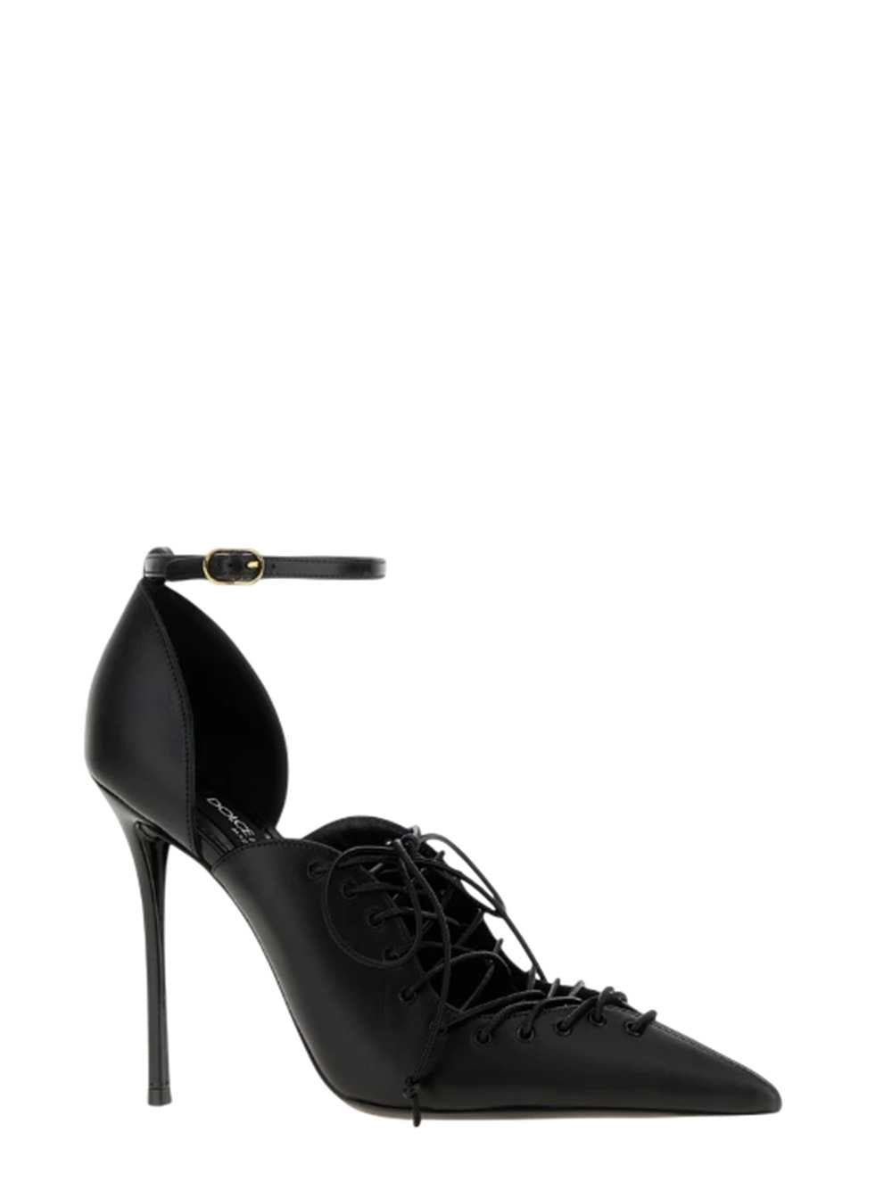 DOLCE & GABBANA Dolce & Gabbana Women Black Leather Heeled Shoes