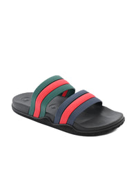 Gucci Mens Web Stripe Slide Sandals Black
