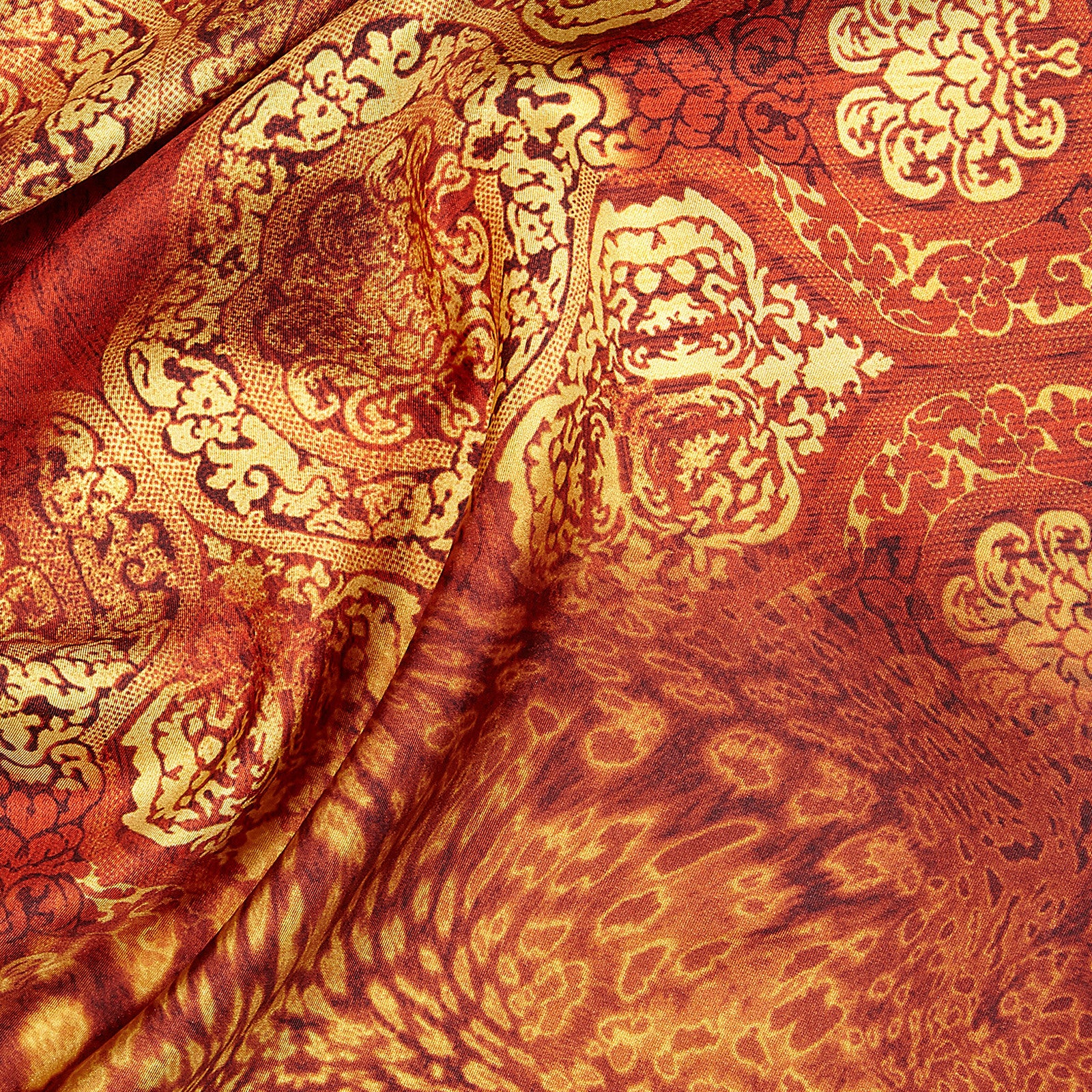 Roberto Cavalli red/yellow Silk Womens Scarf