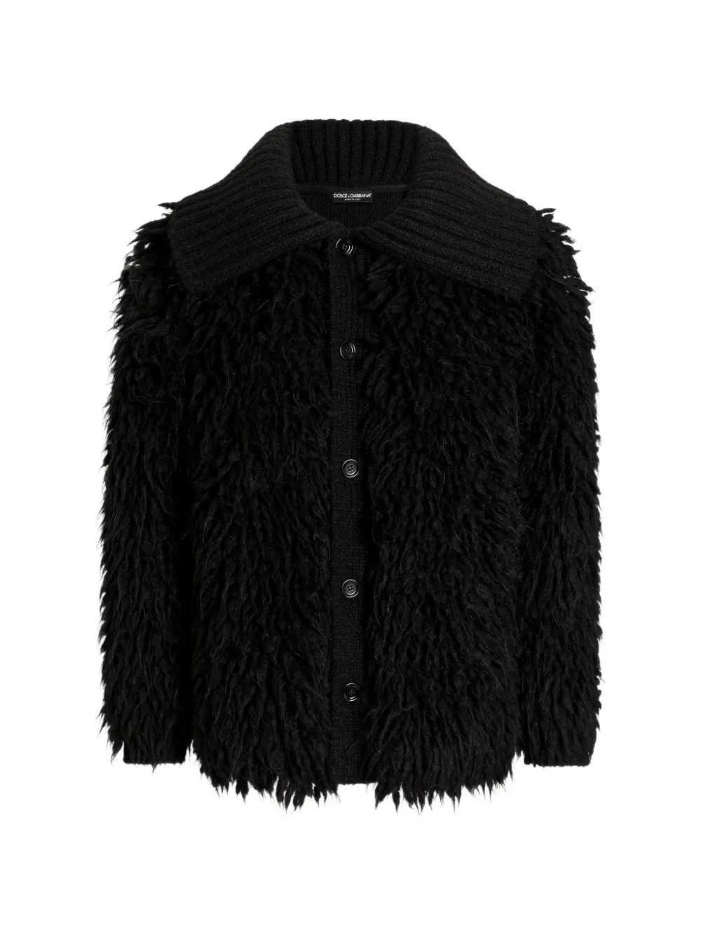 DOLCE & GABBANA Dolce & Gabbana Men Faux-Fur Effect Cardigan