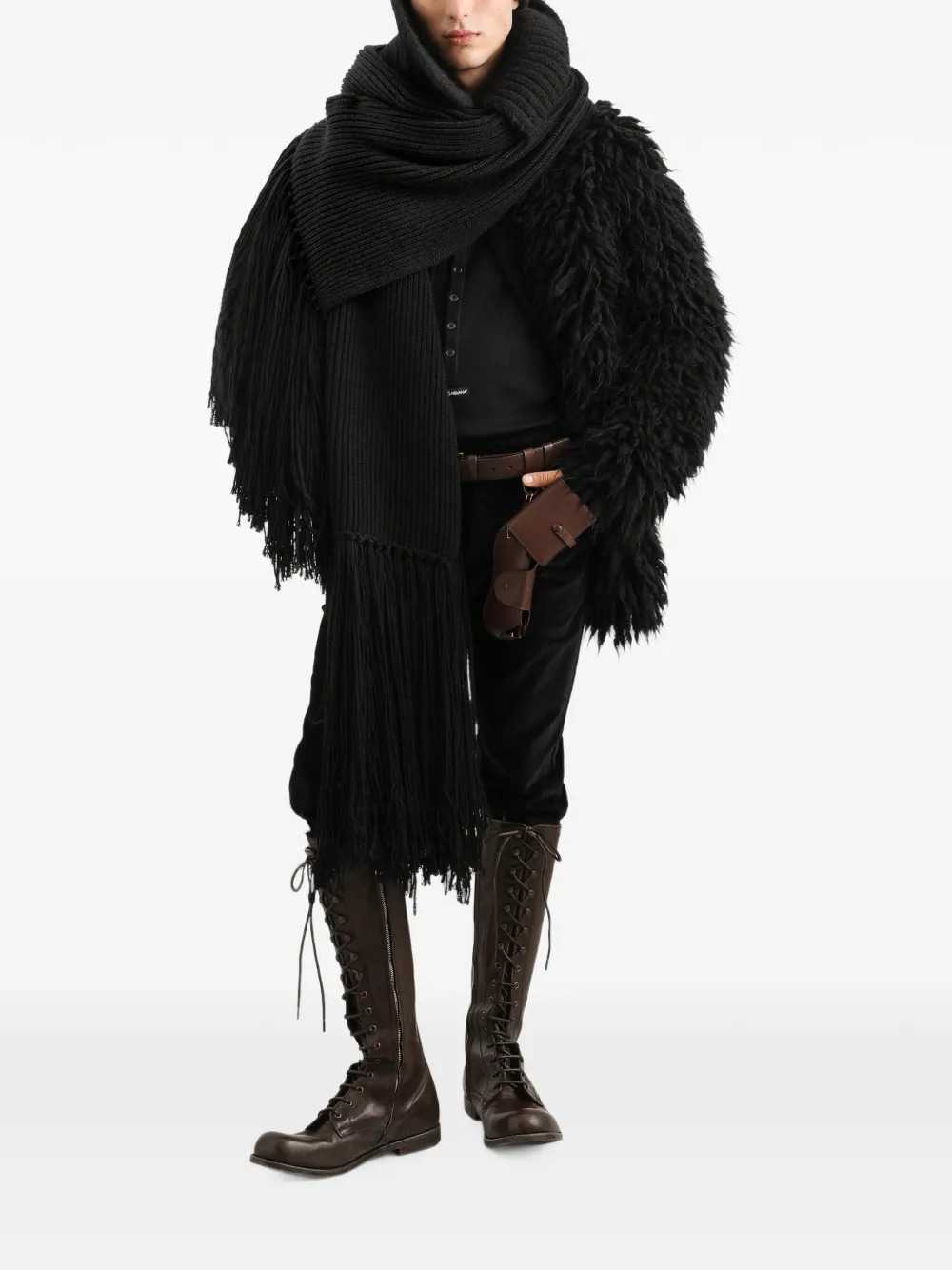 DOLCE & GABBANA Dolce & Gabbana Men Faux-Fur Effect Cardigan