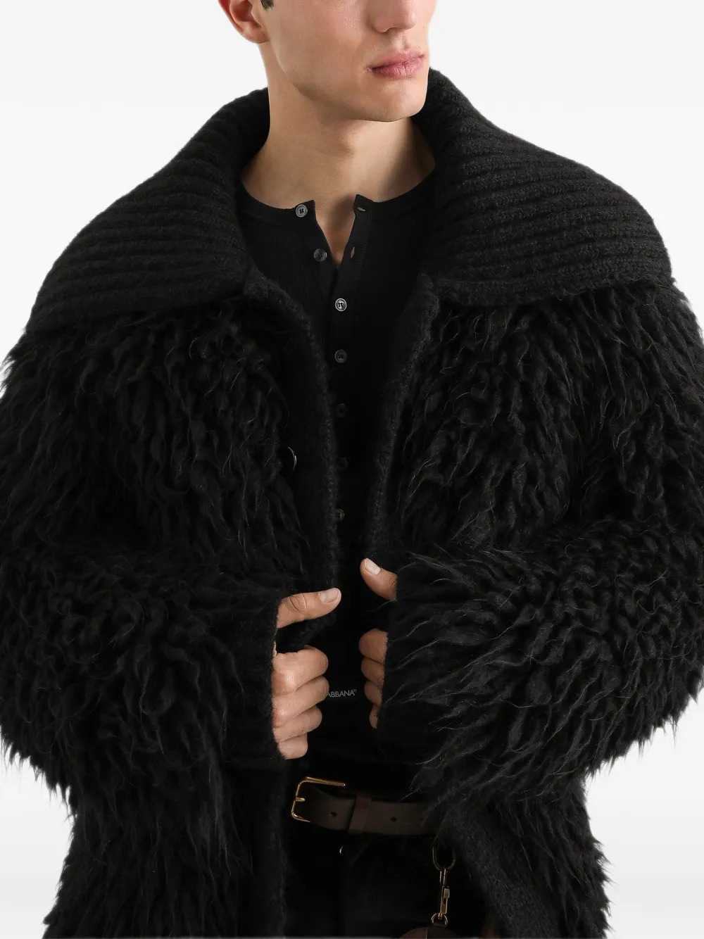 DOLCE & GABBANA Dolce & Gabbana Men Faux-Fur Effect Cardigan