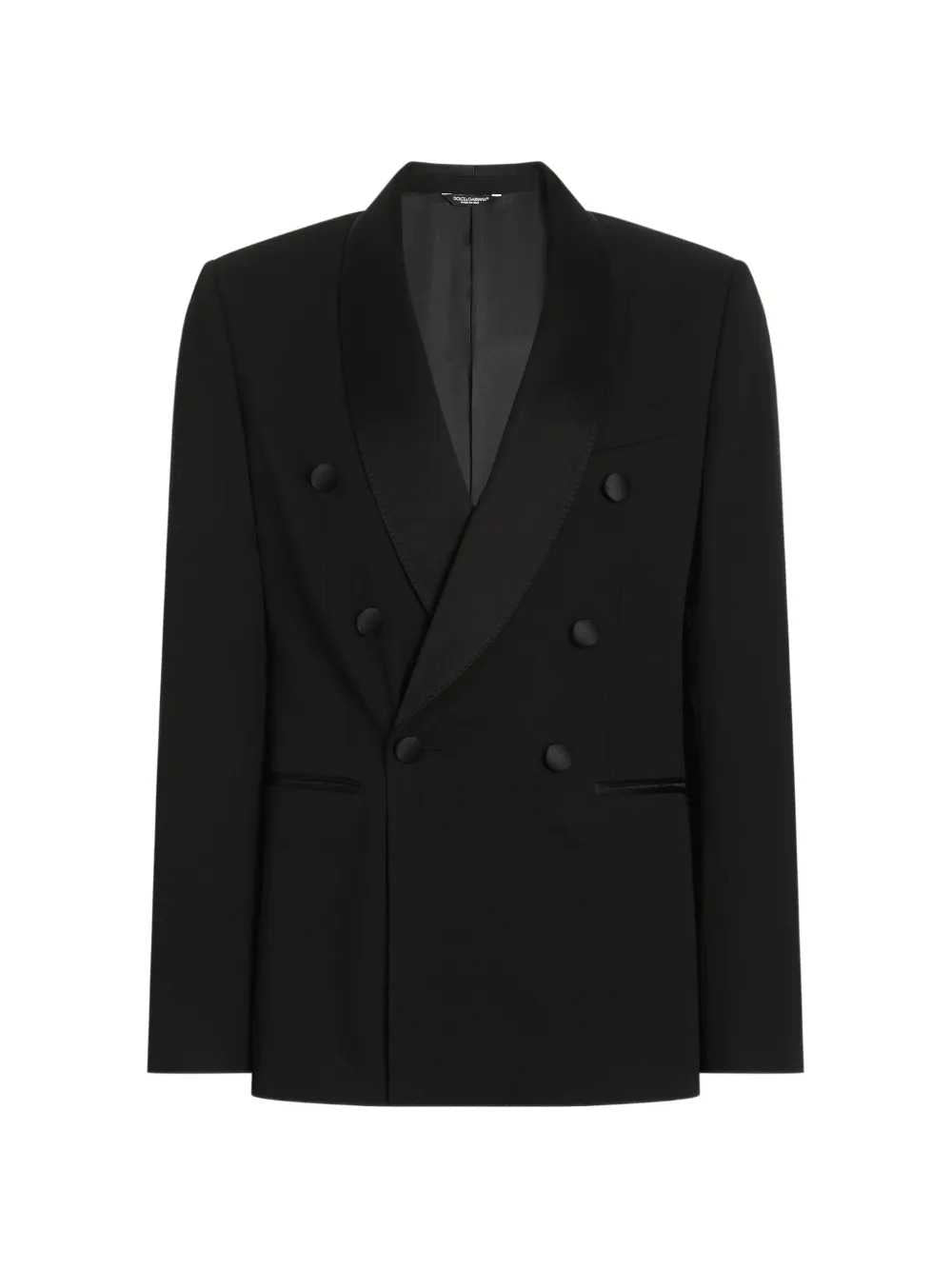Dolce & Gabbana Men Double-Breasted Techno Gabardine Jacket