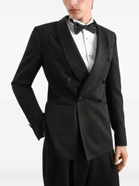 Dolce & Gabbana Men Double-Breasted Techno Gabardine Jacket