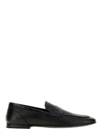 DOLCE & GABBANA Dolce & Gabbana Men Alligator-Effect Leather Loafers