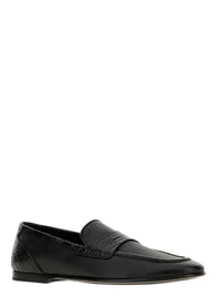 DOLCE & GABBANA Dolce & Gabbana Men Alligator-Effect Leather Loafers