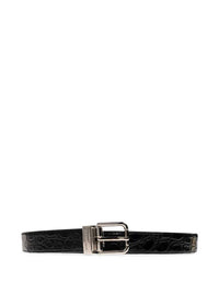 DOLCE & GABBANA Dolce & Gabbana Men Crocodile-Effect Buckle Belt
