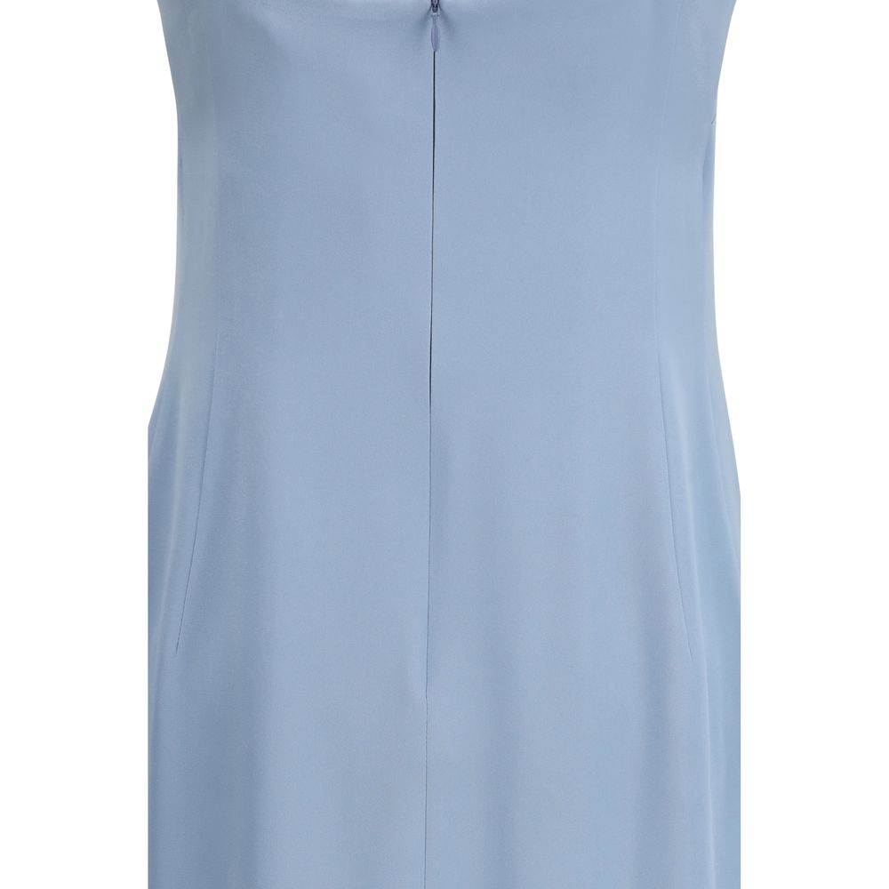 Di Stavnitser Di Stavnitser Blue Silk Long Women's Dress