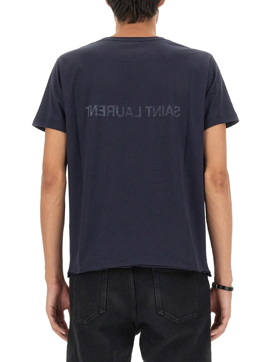 Saint laurent Saint Laurent Men Inverted Logo T-Shirt