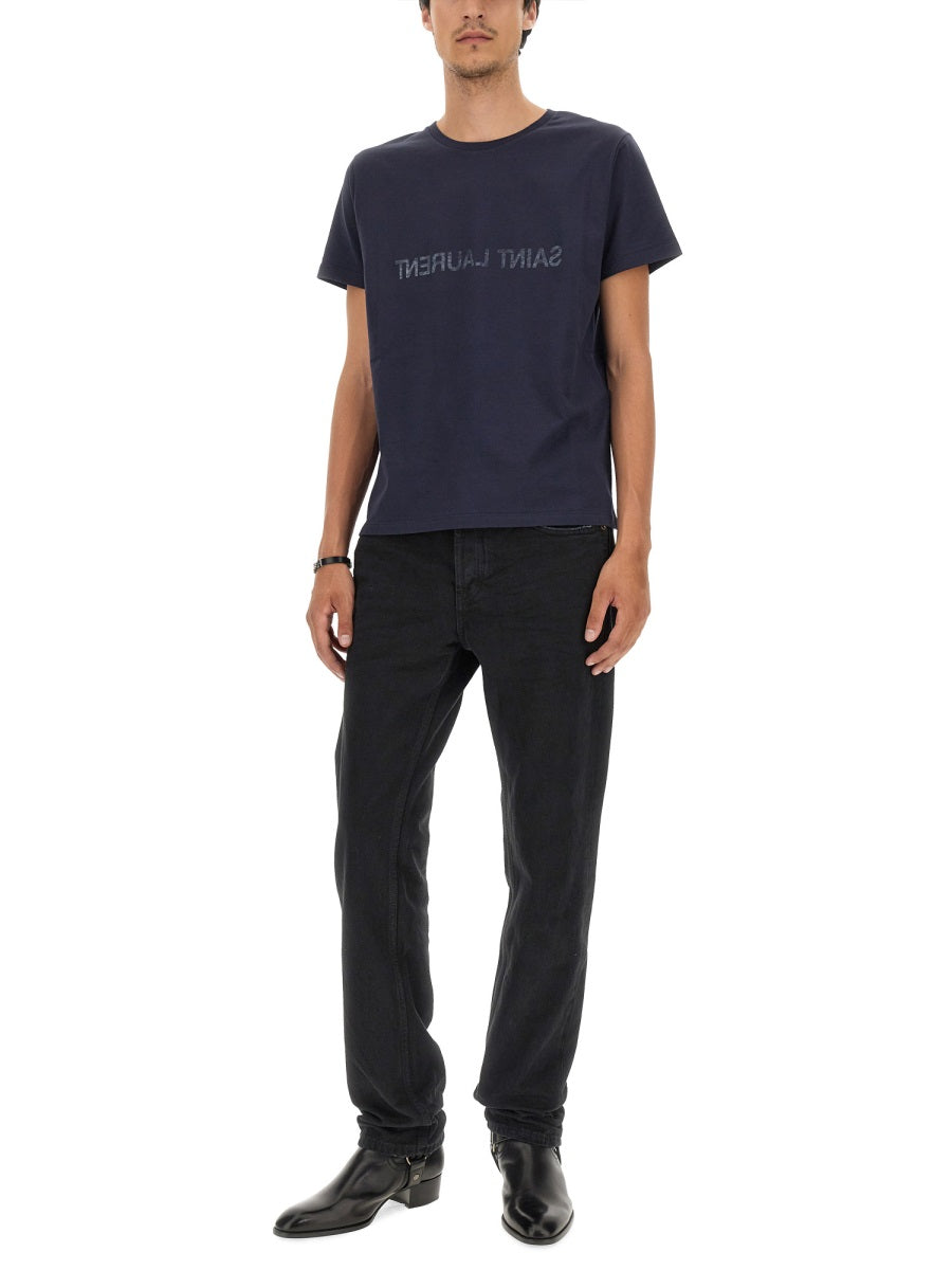 Saint laurent Saint Laurent Men Inverted Logo T-Shirt