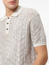 Missoni Men Open-Knit Cotton And Viscose Polo Shirt