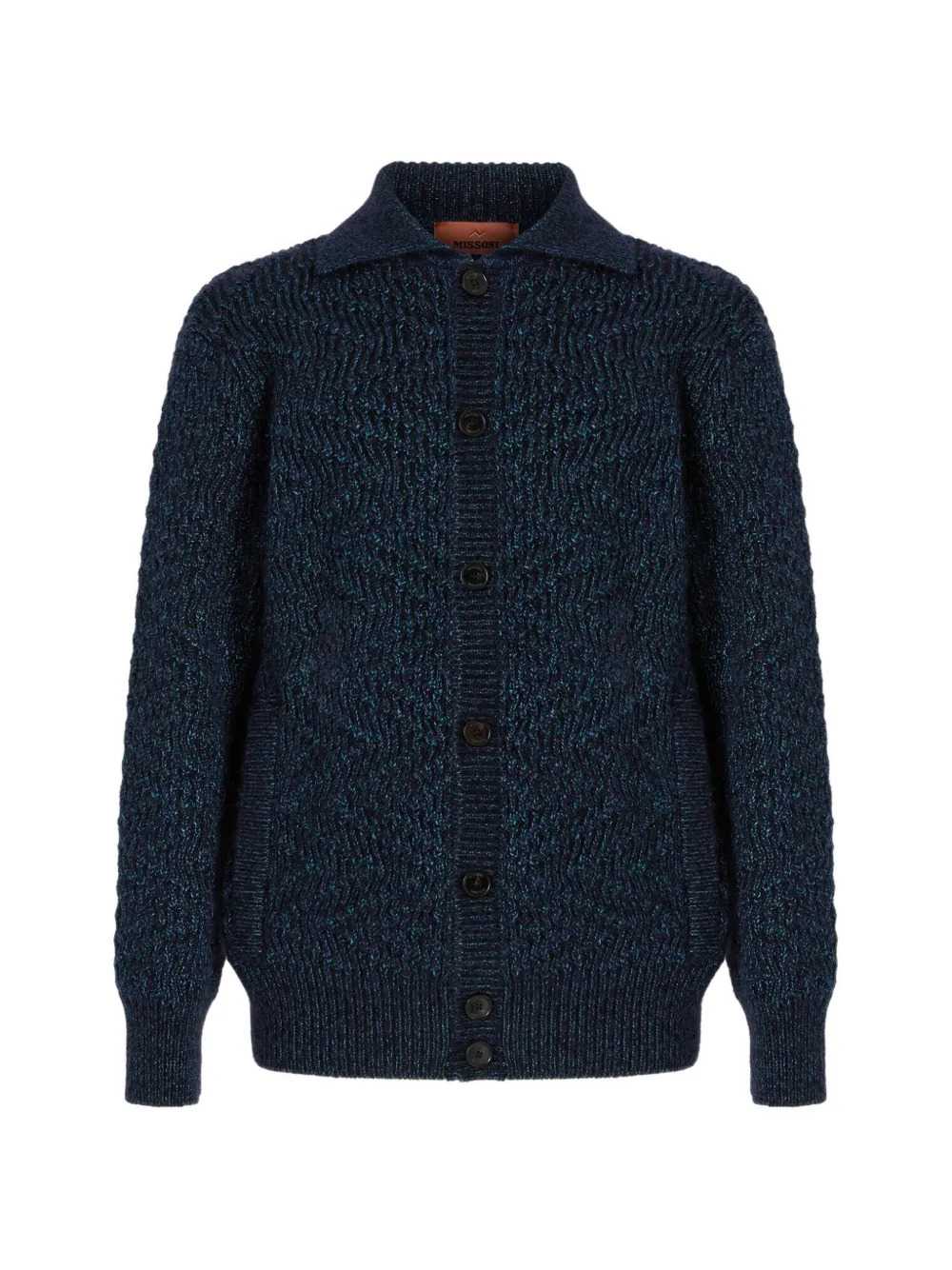 Missoni Men Oversized Wool-Blend Cardigan With Alpaca Inserts