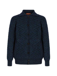 Missoni Men Oversized Wool-Blend Cardigan With Alpaca Inserts