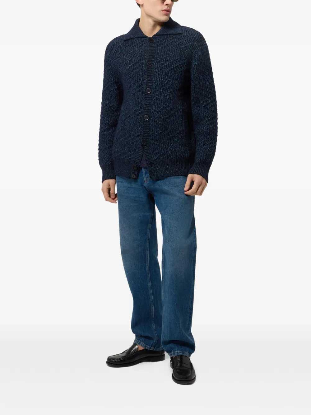 Missoni Men Oversized Wool-Blend Cardigan With Alpaca Inserts