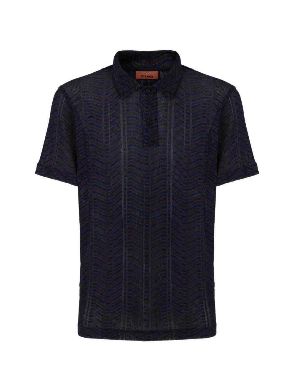 MISSONI Missoni Men Viscose And Cotton Polo Shirt With A Greek Key Pattern.