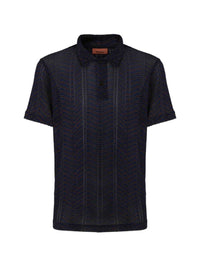 MISSONI Missoni Men Viscose And Cotton Polo Shirt With A Greek Key Pattern.
