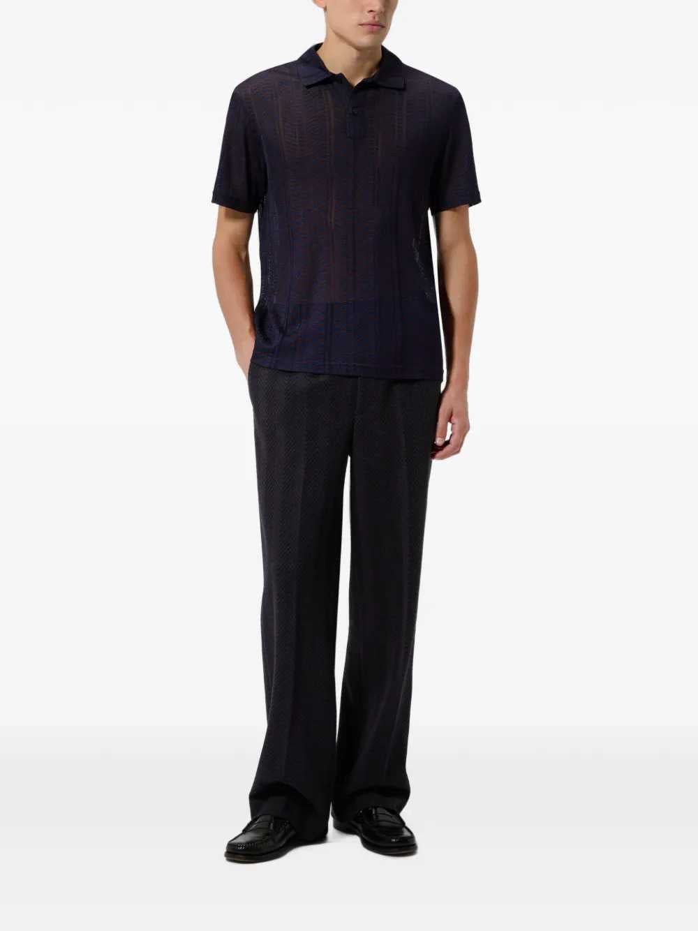MISSONI Missoni Men Viscose And Cotton Polo Shirt With A Greek Key Pattern.