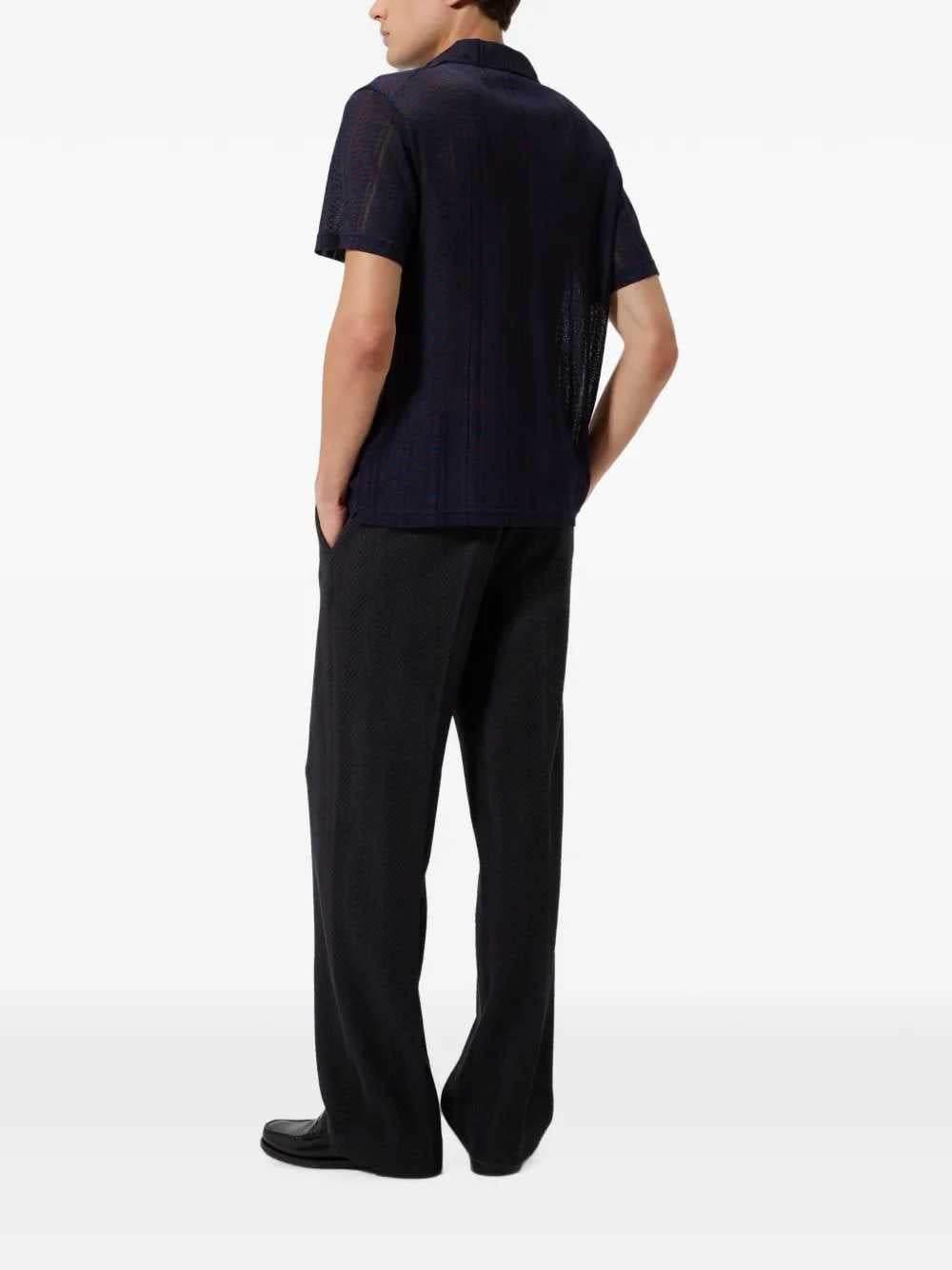 MISSONI Missoni Men Viscose And Cotton Polo Shirt With A Greek Key Pattern.