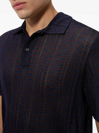 MISSONI Missoni Men Viscose And Cotton Polo Shirt With A Greek Key Pattern.