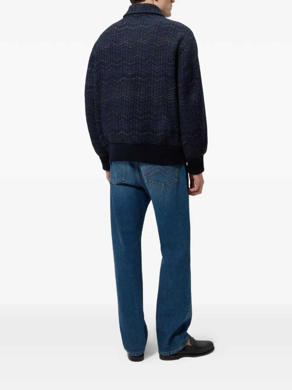 Missoni Men Cashmere Bomber Jacket With Pockets
