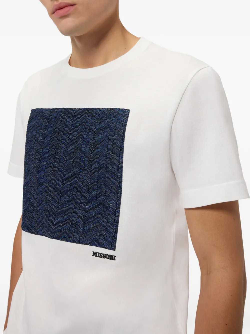 Missoni Men Cotton Jersey Crew-Neck T-Shirt With Insert