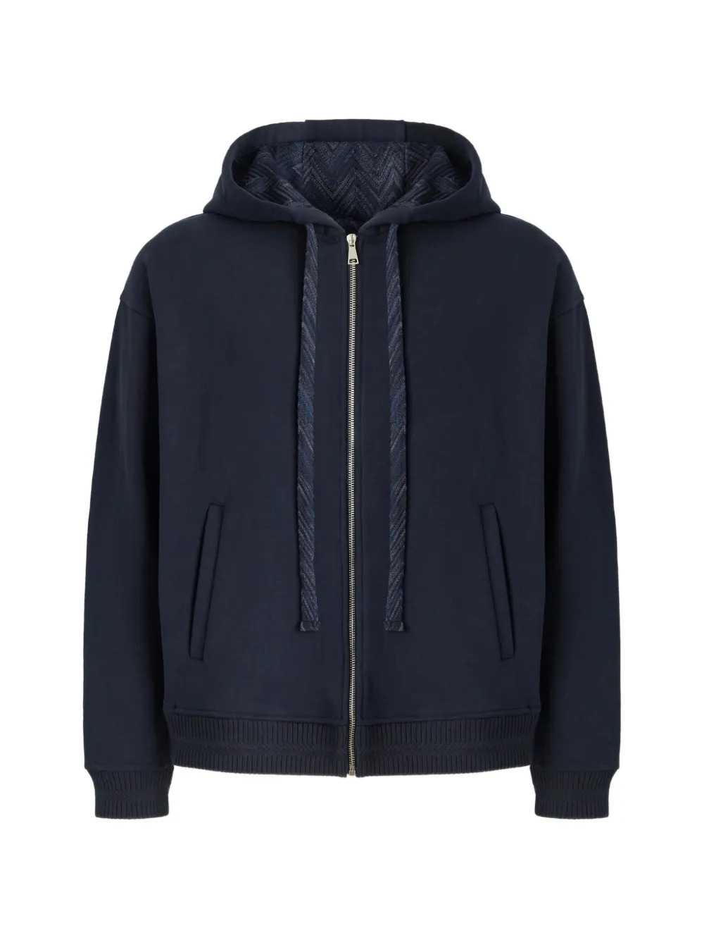 Missoni Men Cotton Zip-Up Hoodie With Insert