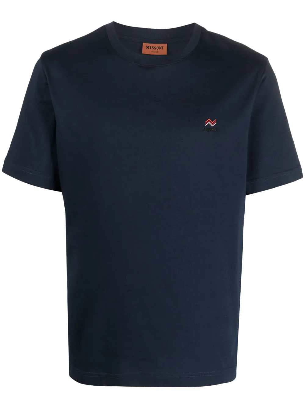 Missoni Men Embroidered Logo Cotton Crew-Neck T-Shirt