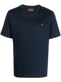 Missoni Men Embroidered Logo Cotton Crew-Neck T-Shirt