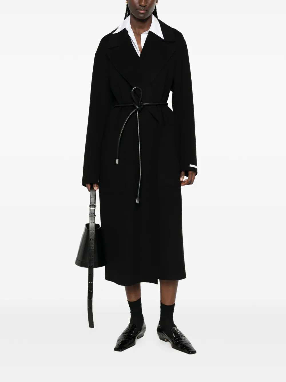 Sportmax Women Zannata Belted Coat With Notch Lapels