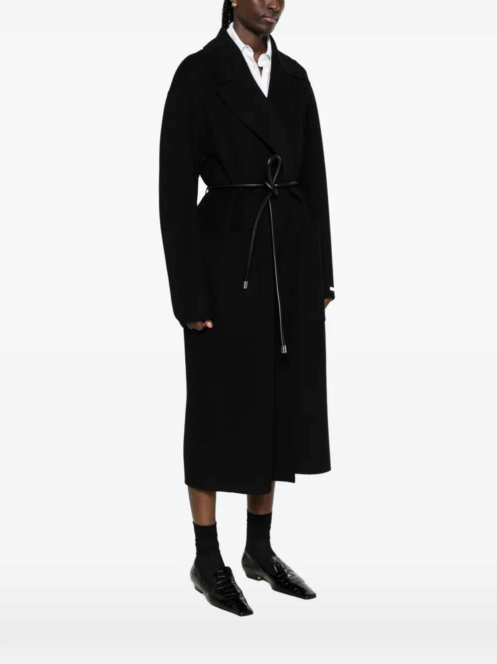 Sportmax Women Zannata Belted Coat With Notch Lapels