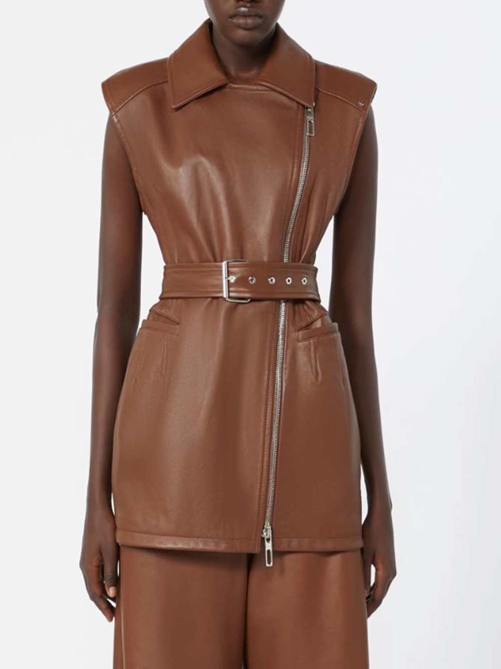 SPORTMAX Sportmax Women Belted Sleeveless Jacket