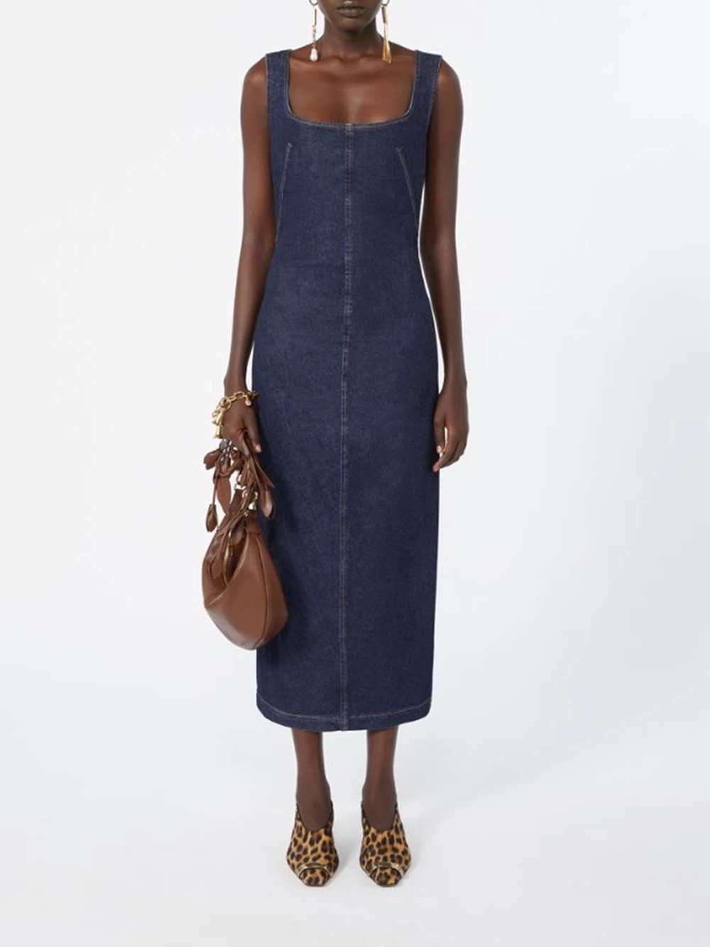 Sportmax Women Denim Dress With Zip Fastening
