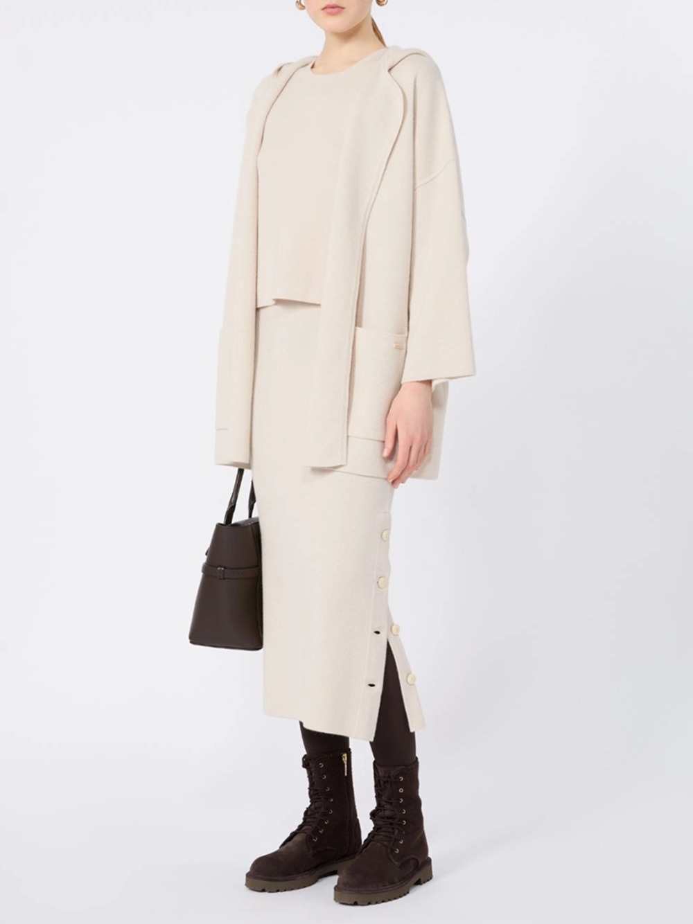 MAX MARA Max Mara Women Wool And Cashmere Hooded Cardigan